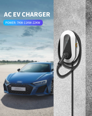 22KW 32A EV 충전소 3단계 레벨 2 타입 2 전기 자동차 충전기 ECM-RED