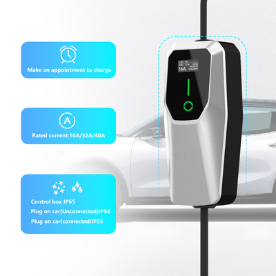 타입 1 3.5KW 7KW 11KW AC 레벨 1 2 월 박스 EV 충전기 거리 주차장