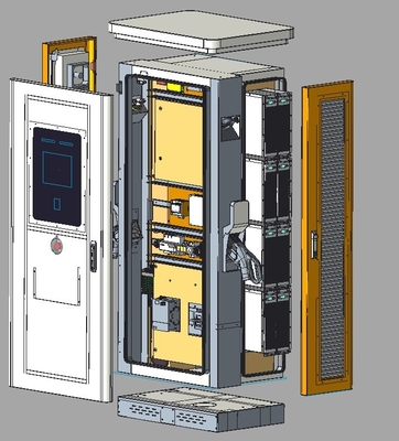 사용자 정의 폼 IP54 공공 상업 DC 빠른 EV 충전 스테이션 180KW 240KW