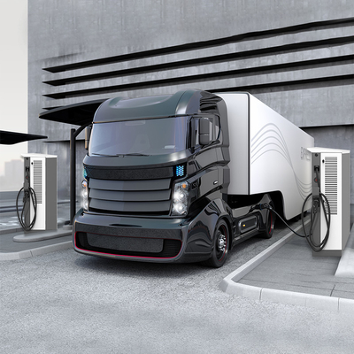 대형 전기 트럭 충전 가볍다 DC EV 충전기 60kw 4G 2 총 OCPP 2 단계