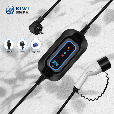 KIWI 전기 자동차 EV 충전기 AC 타입 1 2 16A 가정용 EV 충전소 케이블 길이가 5M