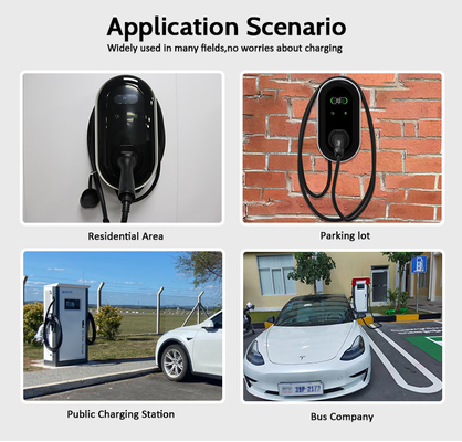 타입 2 22kW 3단계 AC 출력 전류 EV 충전기 RFID 앱 OCPP 기능과 함께