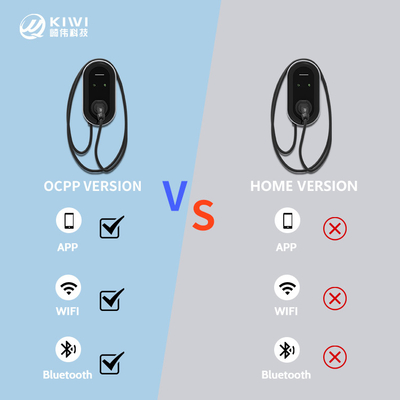 벽에 장착된 / 기둥 KIWI 22KW 빠른 EV 충전기 380v 입력 전압 및 케이블 유형 1 2