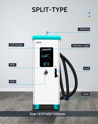 CCS1/CCS2 인터페이스 표준 KIWI DC에서 빠른 충전을 위한 320KW 상업용 EV 충전기