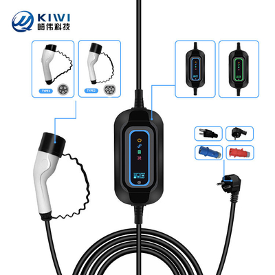 휴대용 가정용 전기 자동차 충전기 유형 2 3.5kw AC EV 충전소 휴대용 EV 충전기