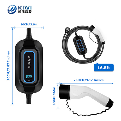 휴대용 가정용 전기 자동차 충전기 유형 2 3.5kw AC EV 충전소 휴대용 EV 충전기
