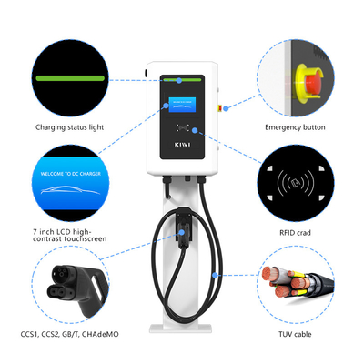 OEM 전기차 DC 고속 자동차 공공 EV 충전기 월박스 20kW 30kW 40kW 차데모 CCS CCS2 2 싱글 총 EV 충전소