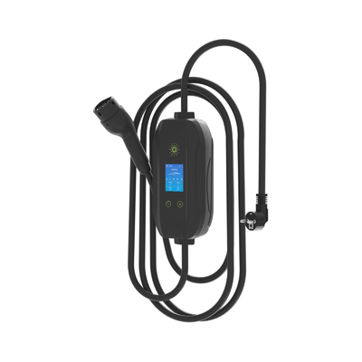 플러그 충전 및 단열 감지 장치와 함께 벽에 장착 된 단일 단계 3.5kw 휴대용 EV 충전기